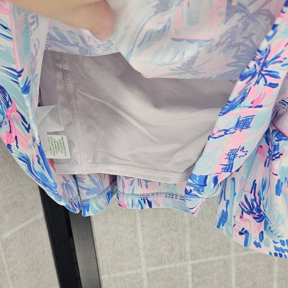 Lilly Pulitzer Tropical Print Skirt - Blue and Pink - Picture 8 of 10